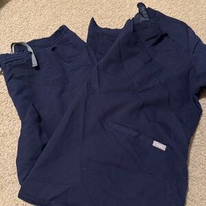 Navy Blue Figs Women’s Scrub set